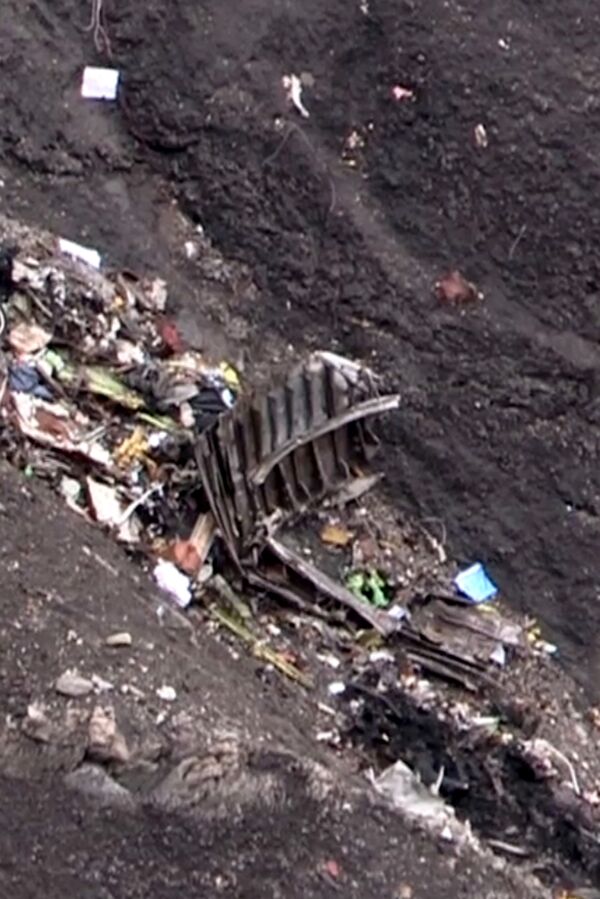 Обломки самолета Airbus A320 авиакомпании Germanwings