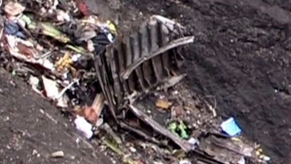 Обломки самолета Airbus A320 авиакомпании Germanwings. Архивное фото