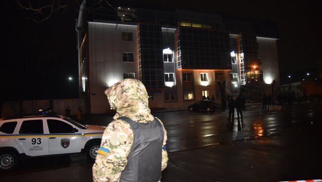 Сотрудники органов безопасности Украины на месте происшествия в Одессе. Архивное фото