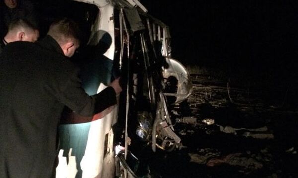 Автобус подорвался на мине в Донбассе. Архивное фото