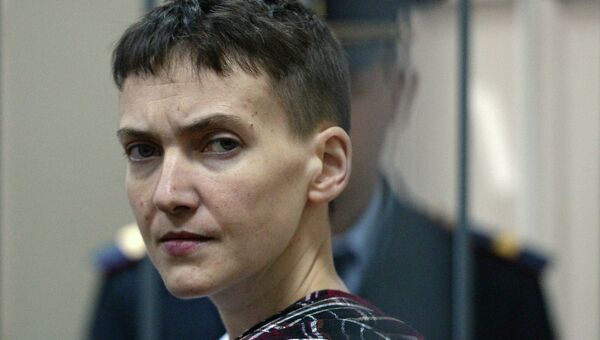 Украинская летчица Надежда Савченко в Басманном суде Москвы. Архивное фото