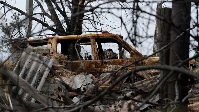 В поселке Логвиново Донецкой области. Архивное фото