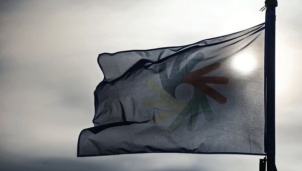 Флаг Сурдолимпийских игр в Ханты-Мансийске.