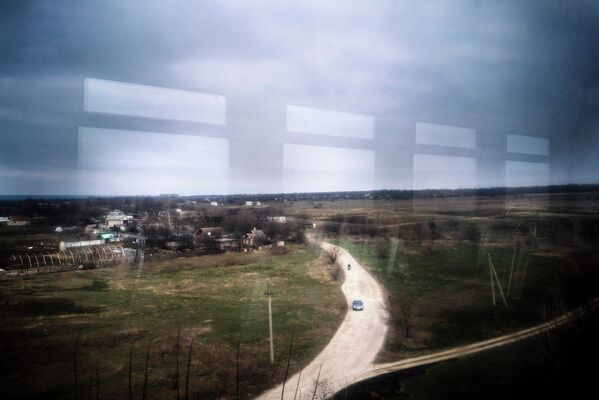 Вид из окна поезда Ясиноватая-Луганск