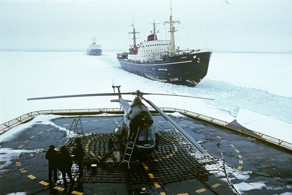 Вертолетная площадка атомного ледокола Арктика