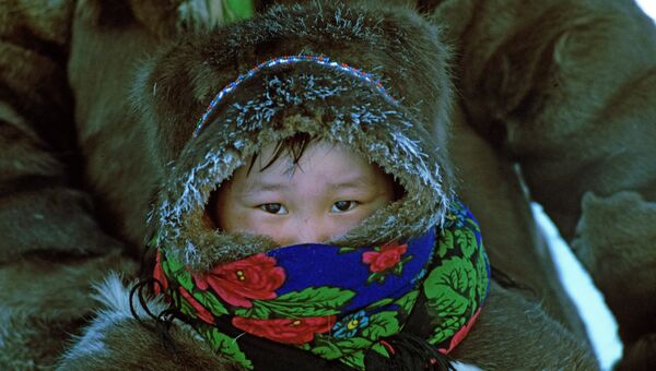 Ребенок. Нижнеколымский район, Якутия. Архивное фото
