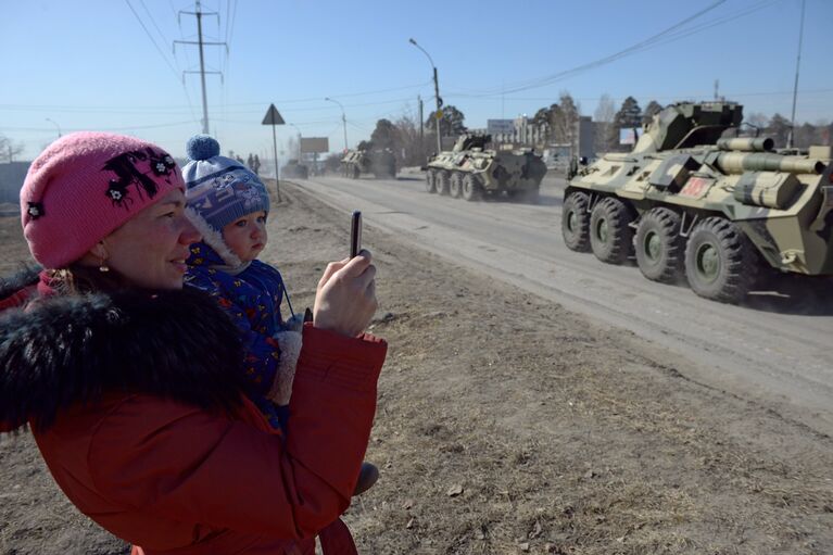 Первая репетиция парада Победы в Екатеринбурге