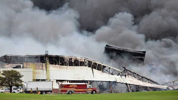 Пожар на заводе предприятия Дженерал электрик в штате Кентукки в США
