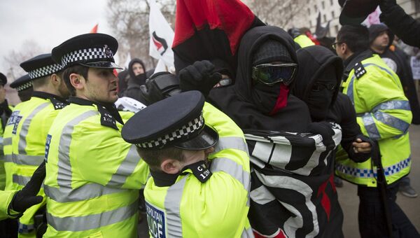 Акция протеста антиисламского движения Pegida в Лондоне