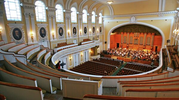 Большой зал Московской консерватории, архивное фото