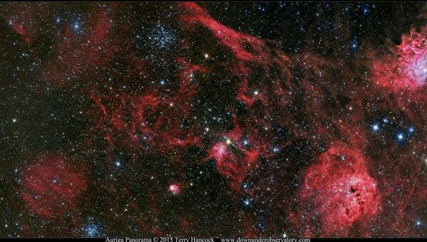 Рассеянные скопления M38 и M36 в созвездии Возничего