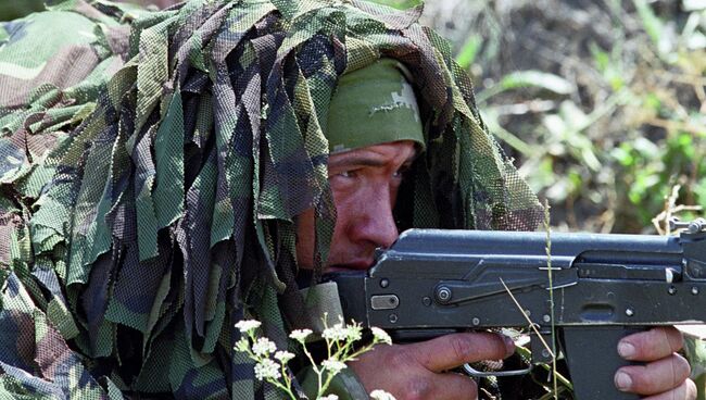 Разведывательный взвод ВДВ РФ на учениях. Аривное фото