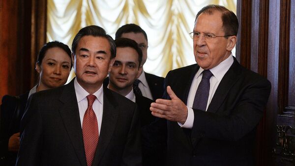 Министр иностранных дел России Сергей Лавров и министр иностранных дел Китая Ван И. Архивное фото