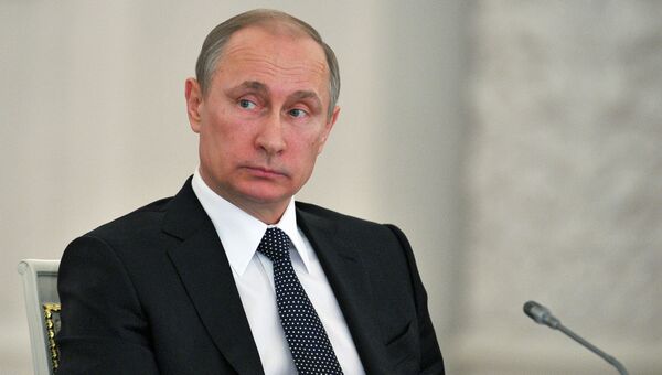 Президент России Владимир Путин на заседании Государственного совета РФ в Кремле