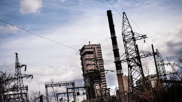 Закрытая угольная шахта около Луганска, Украина
