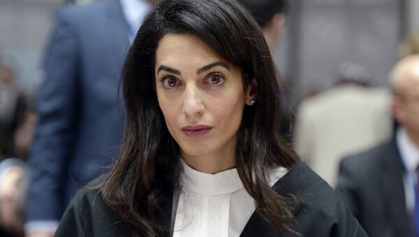 Супруга актера Джорджа Клуни, адвокат Амаль Аламуддин. Архивное фото