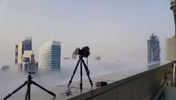 Утренний туман в Дубае