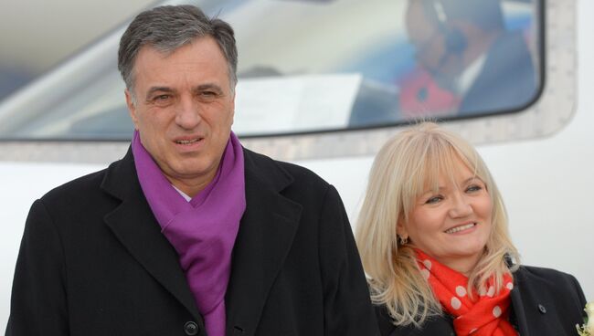 Президент Черногории Филип Вуянович и его супруга Светлана