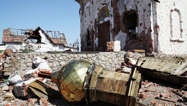 Храмы в Донецке, разрушенные в ходе боевых действий. Архивное фото