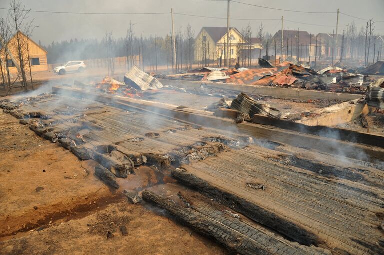 Последствия лесного пожара в Забайкальском крае