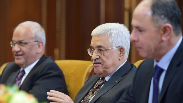 Президент Палестины Махмуд Аббас (в центре)