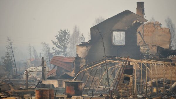 Последствия пожара в Забайкалье. Архивное фото