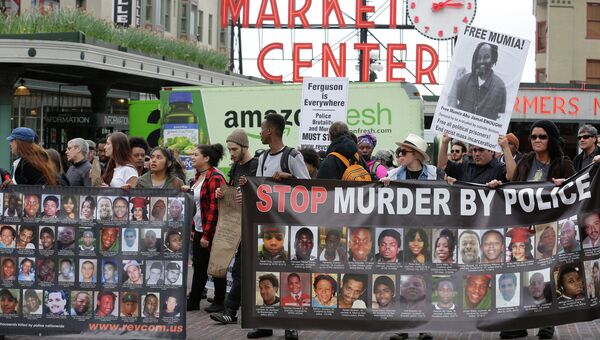 Протесты против жестокости полиции в Сиэтле, США