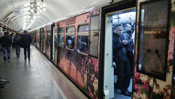 Пуск поезда Акварель с новой экспозицией Летописцы ратной славы. Архивное фото
