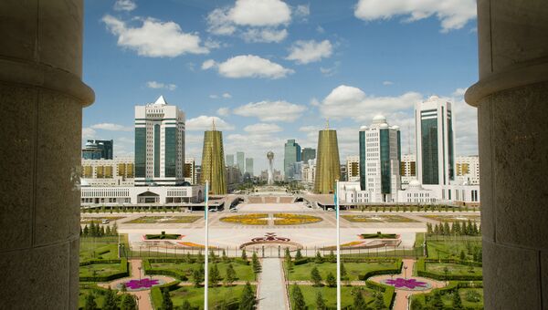Вид на президентский дворец, Астана. Архивное фото