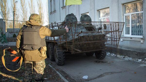 Украинские военные в Волновахе