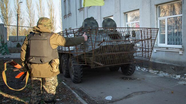 Украинские военные в Волновахе