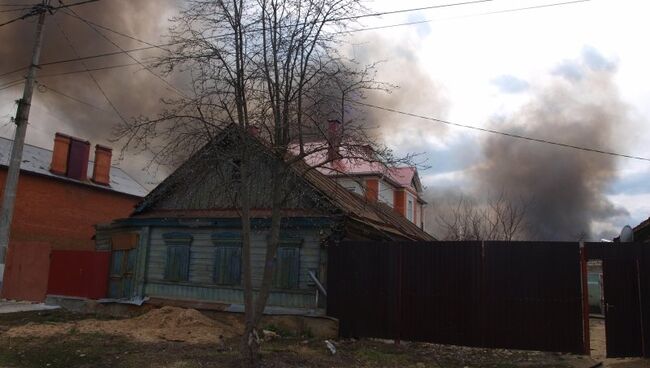 Ликвидация последствий взрыва склада пиротехнических изделий в Орле. Архивное фото