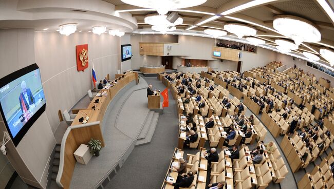 Пленарное заседание Госдумы России.  Архивное фото