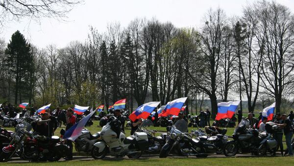 Калининградские байкеры почтили память советских воинов в Польше. 2015 год.