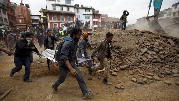 Последствия землетрясения в Катманду, Непал. Архивное фото