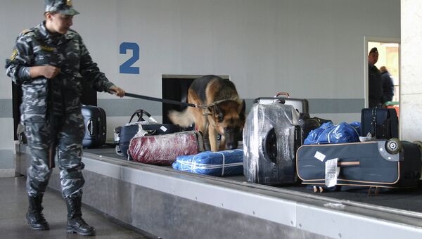 Проверка багажа в аэропорту Ростова-на-Дону. Архивное фото