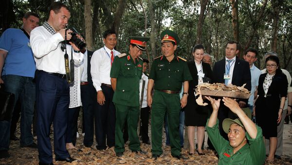 Во время посещения военно-исторического комплекса Партизанский край Кути - одной из главных достопримечательностей Южного Вьетнама