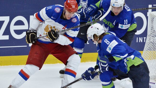 Хоккей. Чемпионат мира - 2015. Матч Россия - Словения