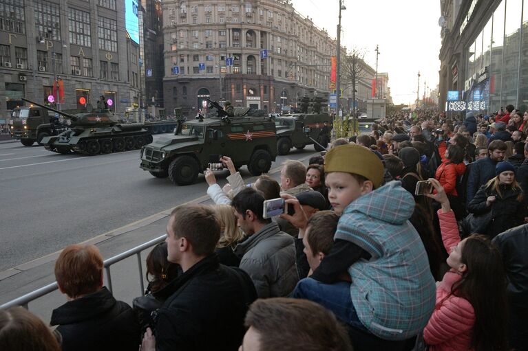 Репетиция военного парада в Москве в ознаменование 70-летия Победы в Великой Отечественной войне 1941-1945 годов