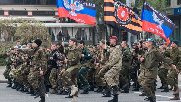 Репетиция Парада Победы в Донецке. Архивное фото