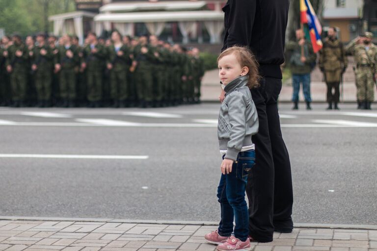 Репетиция Парада Победы в Донецке