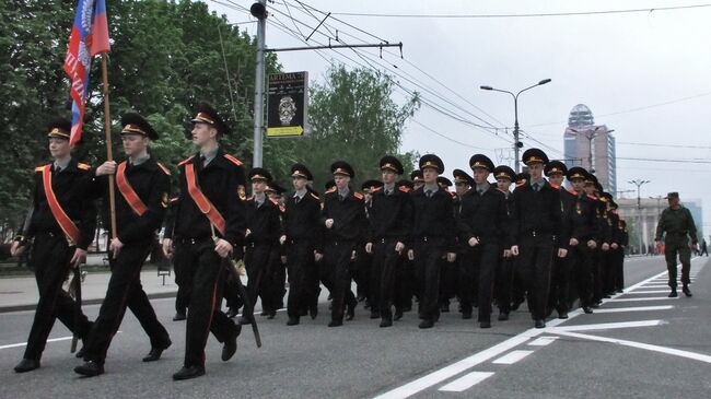 Репетиция Парада Победы в Донецке