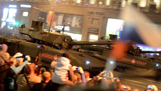 Репетиция военного парада в Москве в ознаменование 70-летия Победы в Великой Отечественной войне 1941-1945 годов