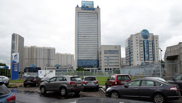 Здание главного офиса компании Газпром в Москве