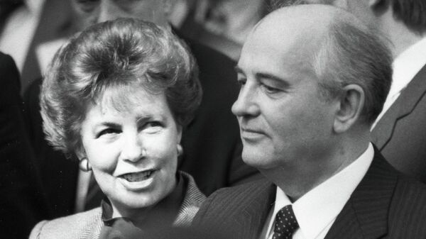 Горбачев с супругой в Югославии