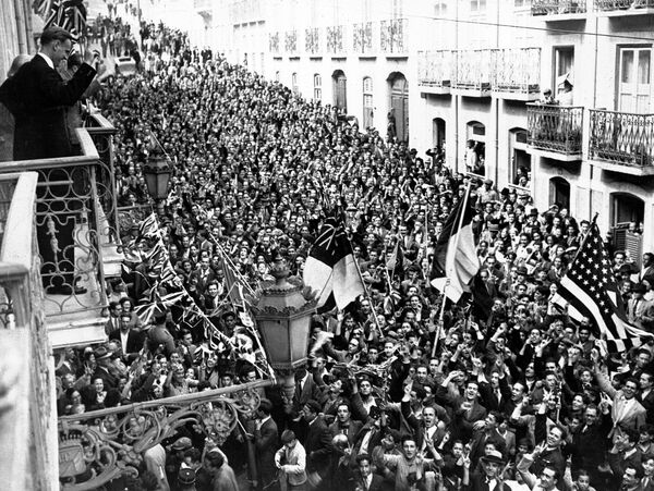 Празднование победы над фашистской Германией в Лиссабоне