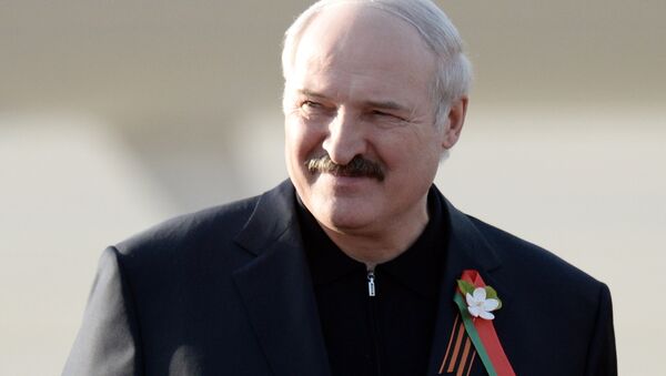Президент Республики Беларусь Александр Лукашенко, прибывший в Москву для участия в праздновании 70-летия Победы в Великой Отечественной войне 1941-1945 годов, в аэропорту Внуково-2. Архивное фото