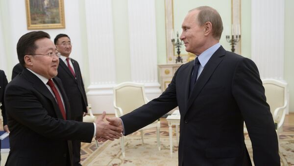 Президент России В.Путин встретился с президентом Монголии Ц.Элбэгдоржем. Архивное фото
