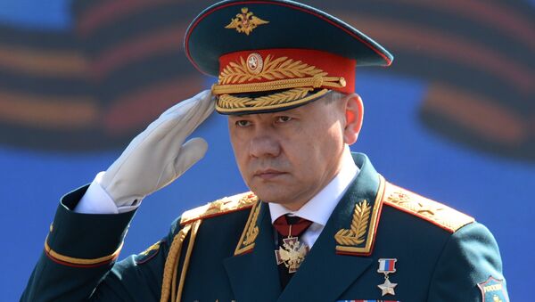 Министр обороны РФ Сергей Шойгу во время репетиции парада Победы. Архивное фото