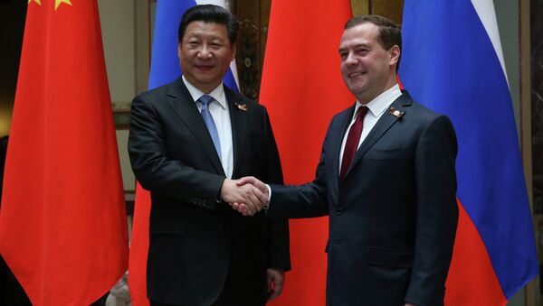 Премьер-министр РФ Д.Медведев встретился с председателем КНР Си Цзиньпинем. Архивное фото